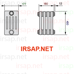 Радиатор IRSAP Tesi 50400/4 T12 CL 01